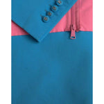 Dolce & Gabbana Multicolor Patchwork Peak Lapel Coat Jacket JKT4052-40