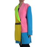 Dolce & Gabbana Multicolor Patchwork Peak Lapel Coat Jacket JKT4052-40