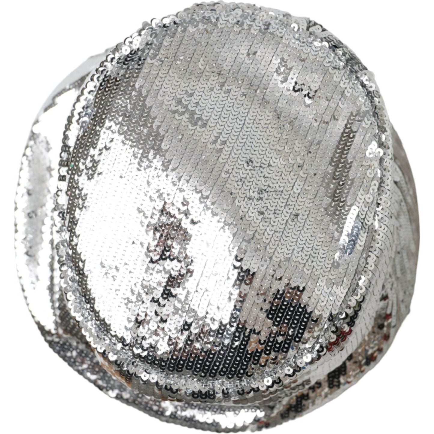 Dolce & Gabbana Silver Sequined Nylon Bucket Hat Men HAT9526-60