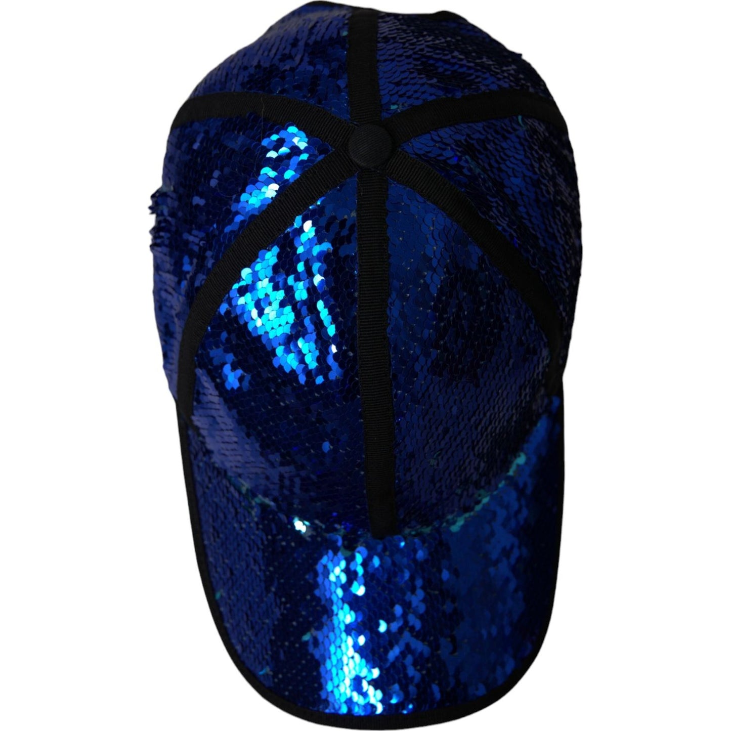 Dolce & Gabbana Royal Blue Sequin Baseball Hat Men HAT9534-58