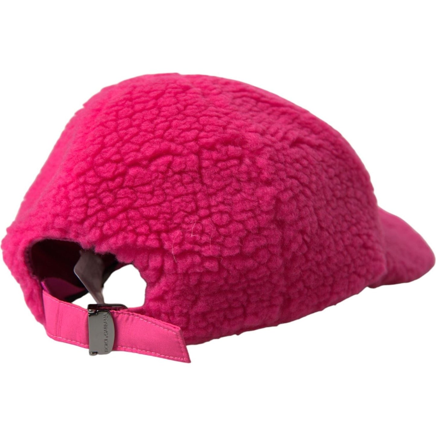 Dolce & Gabbana Pink Fleece Plush Baseball Hat Men HAT9536-58