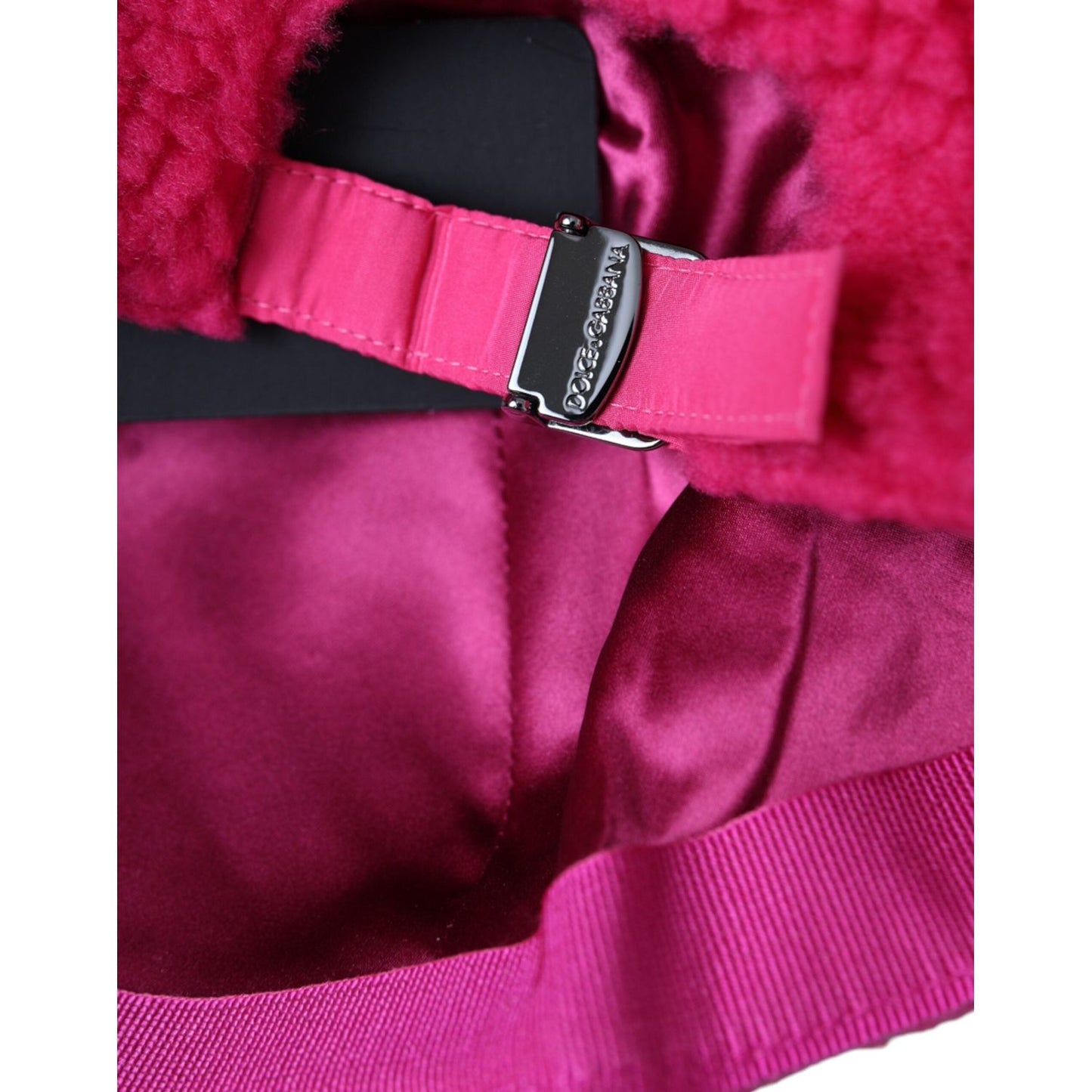 Dolce & Gabbana Pink Fleece Plush Baseball Hat Men HAT9536-58