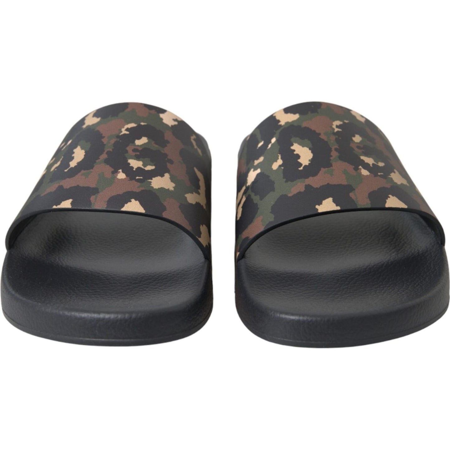 Dolce & Gabbana Multicolor Camouflage Leather Beachwear Men Shoes MV5673-41