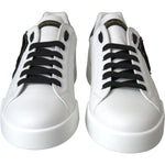 Dolce & Gabbana White Leather DG Logo Casual Low Top Sneakers Shoes MV5710-41.5