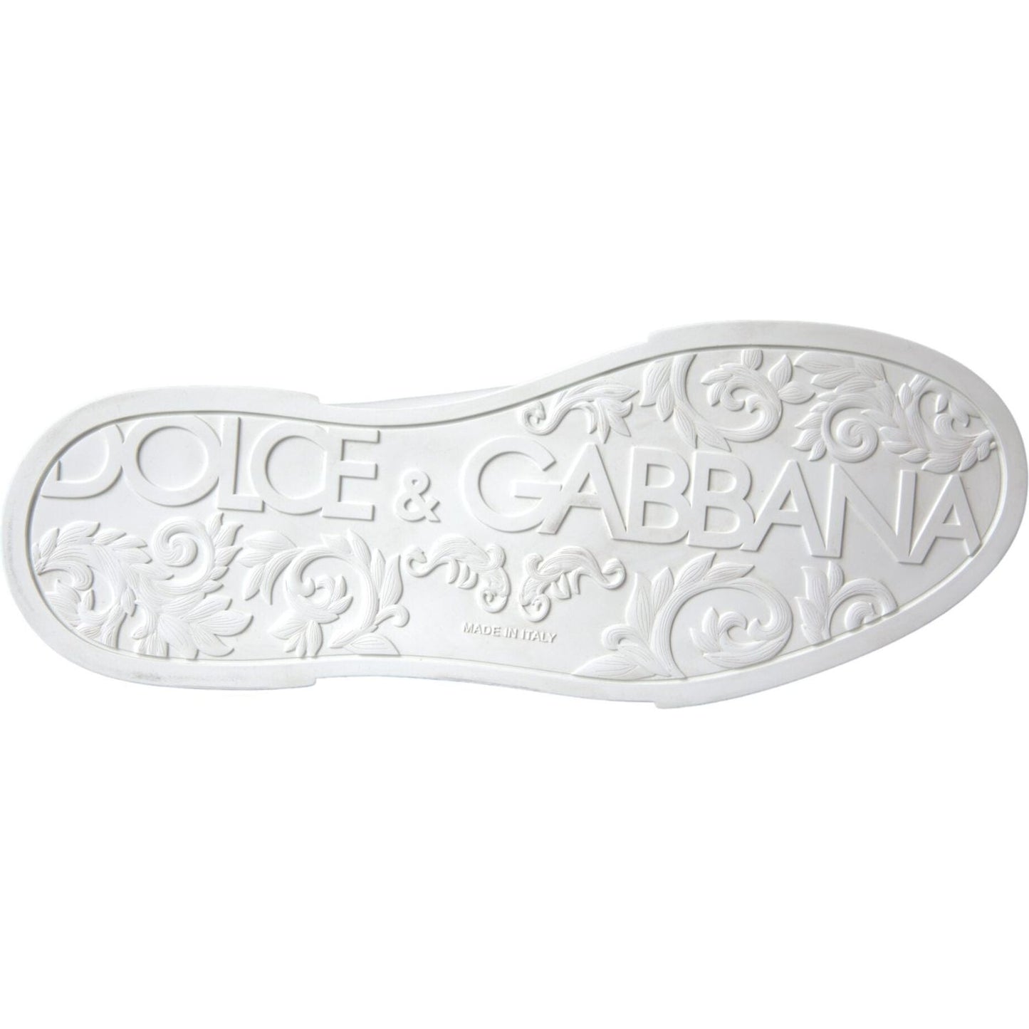 Dolce & Gabbana White Leather DG Logo Casual Low Top Sneakers Shoes MV5710-41.5