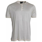 Dolce & Gabbana White Short Button Closure Silk Top T-shirt TSH84862-52