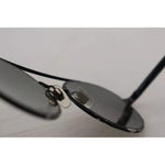 Dolce & Gabbana Matte Black Steel Frame Green Lens DG2245 Sunglasses GLA1106