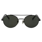 Dolce & Gabbana Matte Black Steel Frame Green Lens DG2245 Sunglasses GLA1106