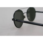 Dolce & Gabbana Matte Black Steel Frame Green Lens DG2245 Sunglasses GLA1106