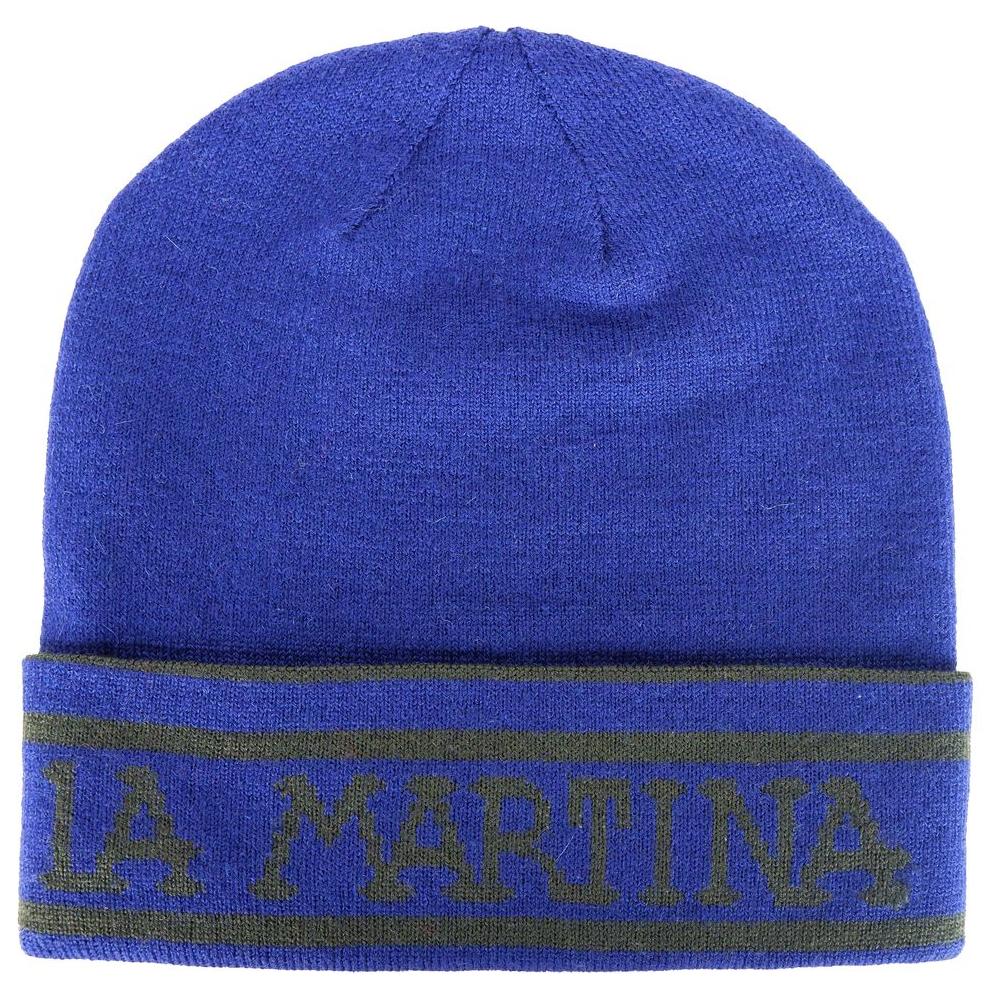La Martina Blue Wool Men Cap LAMA-13165