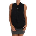 Versace Jeans Black Sleeveless Viscose Blouse Top TSH1470-3
