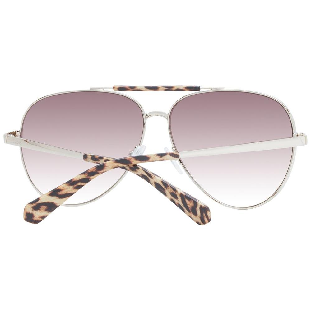 Leopard print aviator sunglasses with gradient lenses and metal frame, featuring full-rim style.