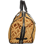 Dolce & Gabbana Beige Velvet Top Handle Shoulder Duffle Women Bag BAG1583