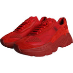 Dolce & Gabbana Red Leather Daymaster Low Top Sneakers Shoes MV5879-40
