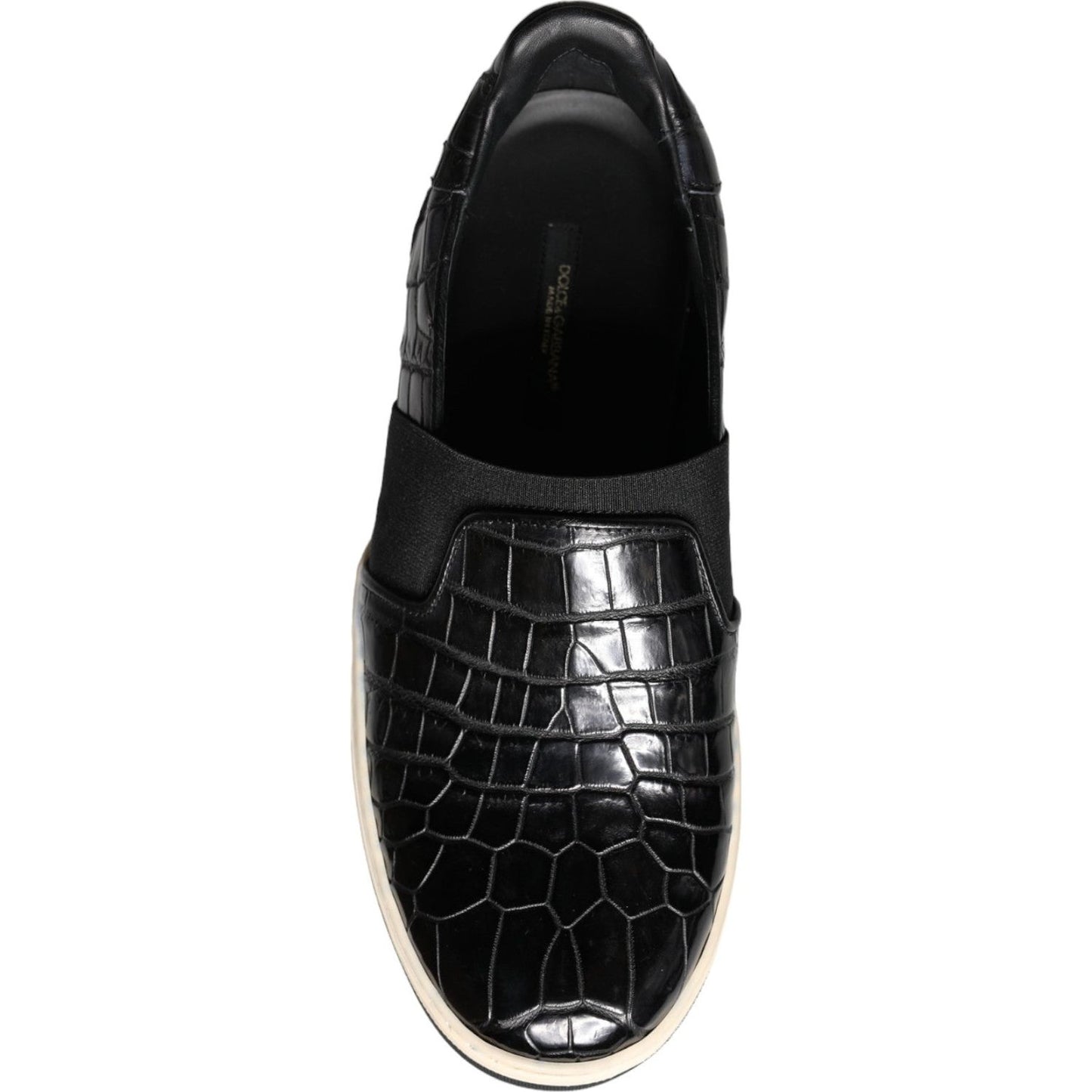Dolce & Gabbana Black Leather Loafers Slippers Casual Shoes MV5919-39
