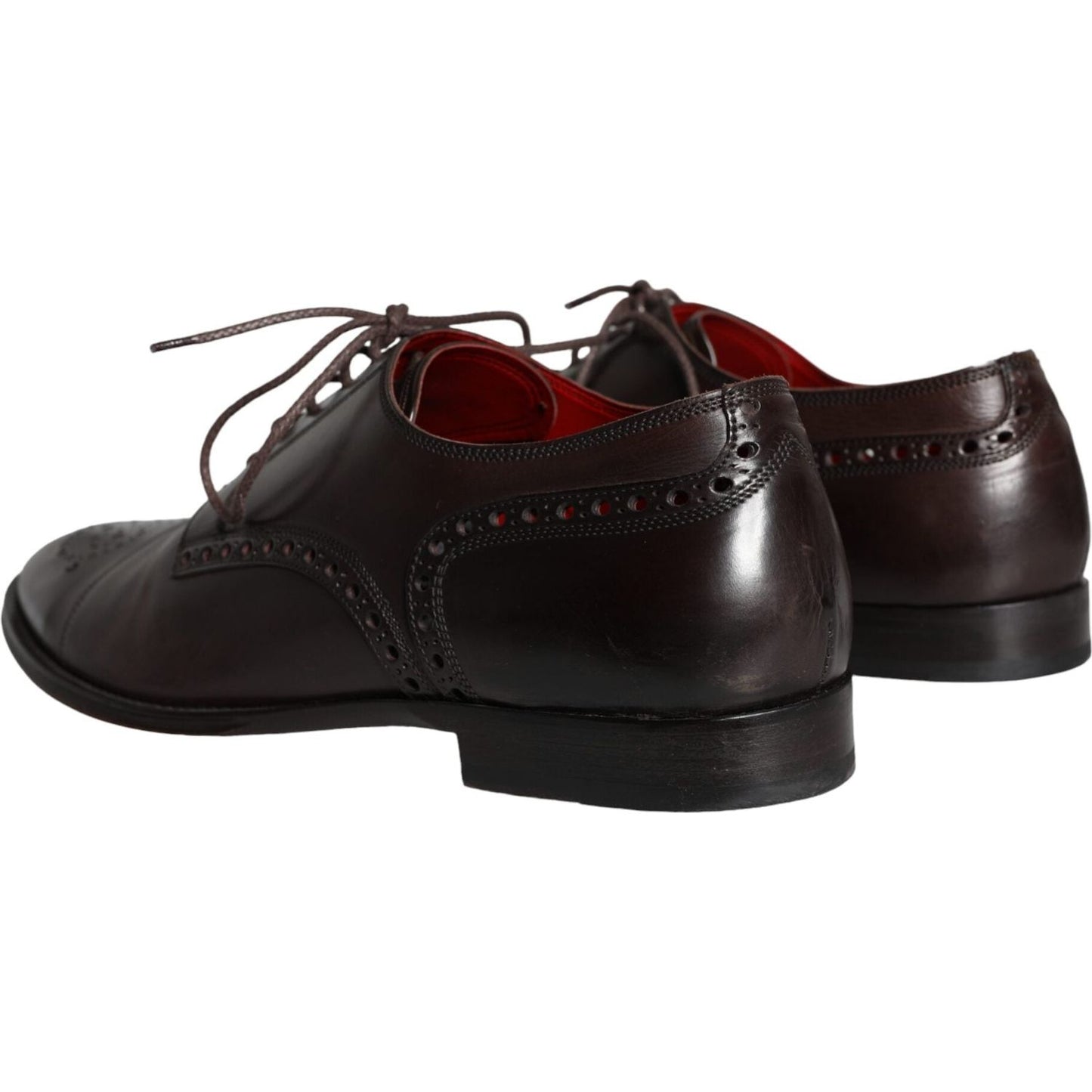 Dolce & Gabbana Brown Calfskin Leather Lace Up Oxford Shoes MV6050-45
