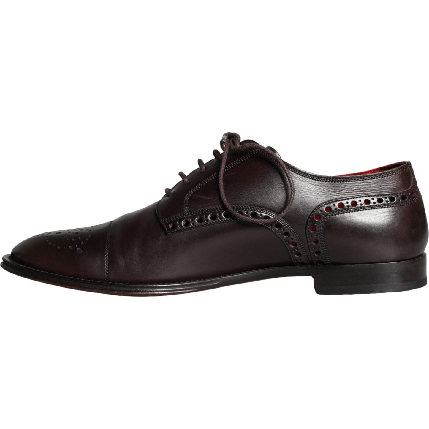 Dolce & Gabbana Brown Calfskin Leather Lace Up Oxford Shoes MV6050-45