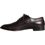 Dolce & Gabbana Brown Calfskin Leather Lace Up Oxford Shoes MV6050-45