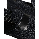 Dolce & Gabbana Black Woven Raffia Slip On Loafers Men Shoes MV6086-40