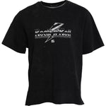 Dolce & Gabbana Black Graphic Print Cotton Crew Neck T-shirt TSH86575-50