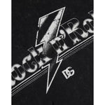Dolce & Gabbana Black Graphic Print Cotton Crew Neck T-shirt TSH86575-50