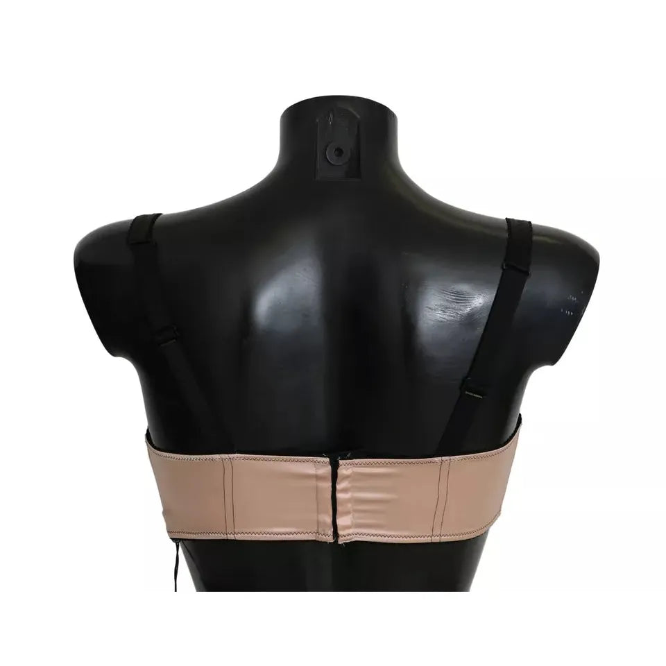 Dolce & Gabbana Black Straps Pink Balconcino Bra Bik276-40