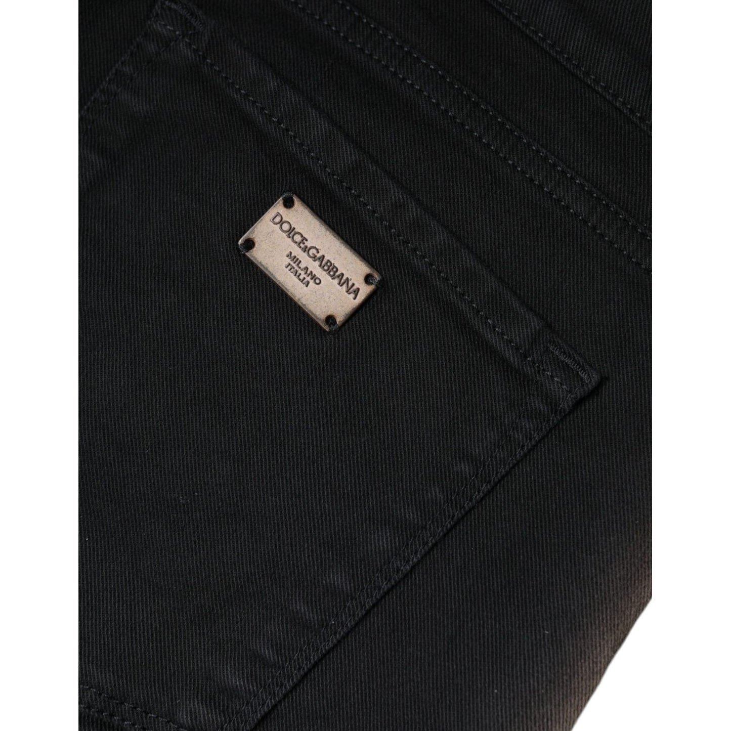Dolce & Gabbana Black Cotton Stretch Skinny Denim Jeans PAN74214-46