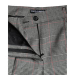 Dolce & Gabbana Gray Plaid Wool Mid Waist Women Tapered Pants PAN75520-42