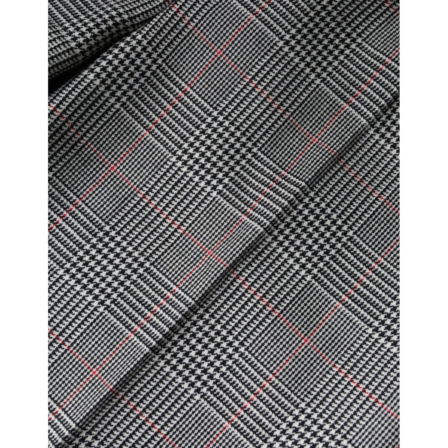 Dolce & Gabbana Gray Plaid Wool Mid Waist Women Tapered Pants PAN75520-42