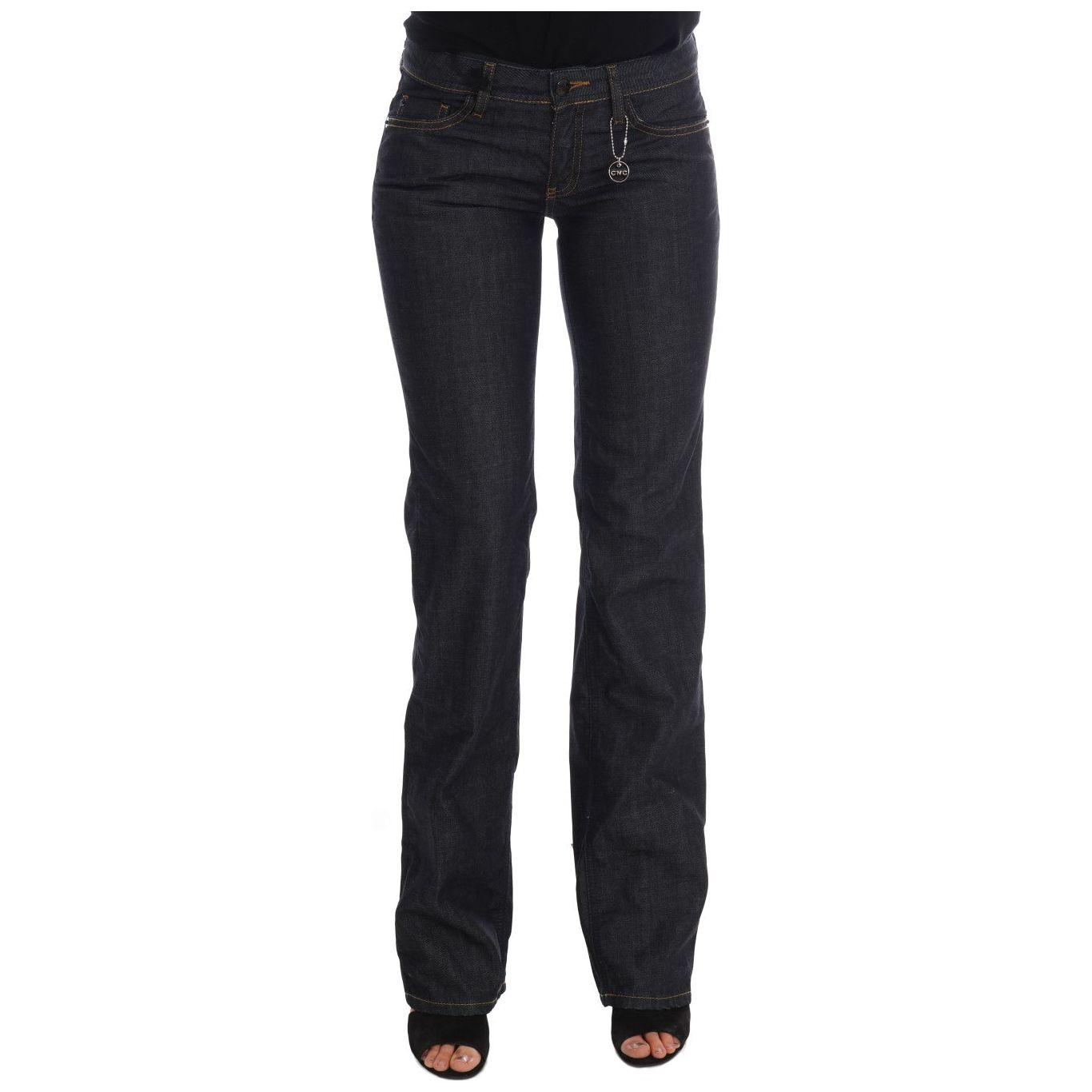 Costume National Dark Blue Cotton Classic Fit Jeans SIG30133-1
