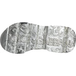 Dolce & Gabbana White Silver Daymaster Low Top Sneakers Shoes MV5095-40