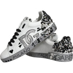 Dolce & Gabbana Dolce & Gabbana White Silver Crystal Logo Portofino Sneakers Shoes MV6153-43.5 1728,67345645728,Dolce & Gabbana,EU43.5/US10.5,Material: 100% Calf Leather,Men,Men - Shoes,New with tags,Shoes,Sneakers - Men - Shoes,White