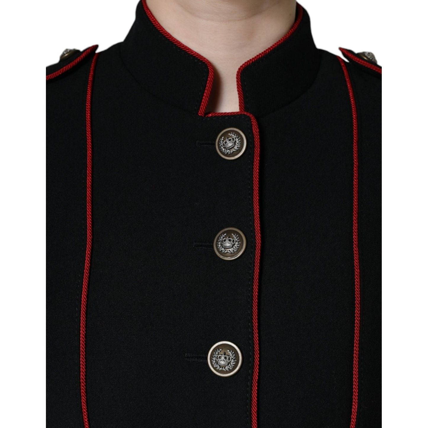 Dolce & Gabbana Black Single Breasted Trench Coat Jacket JKT4092-38