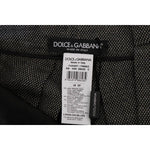 Dolce & Gabbana Gray Wool High Waist Mini Shorts SKI1073-1