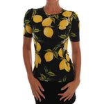 Dolce & Gabbana Multicolor Lemon Silk Stretch T-Shirt TSH1451-3