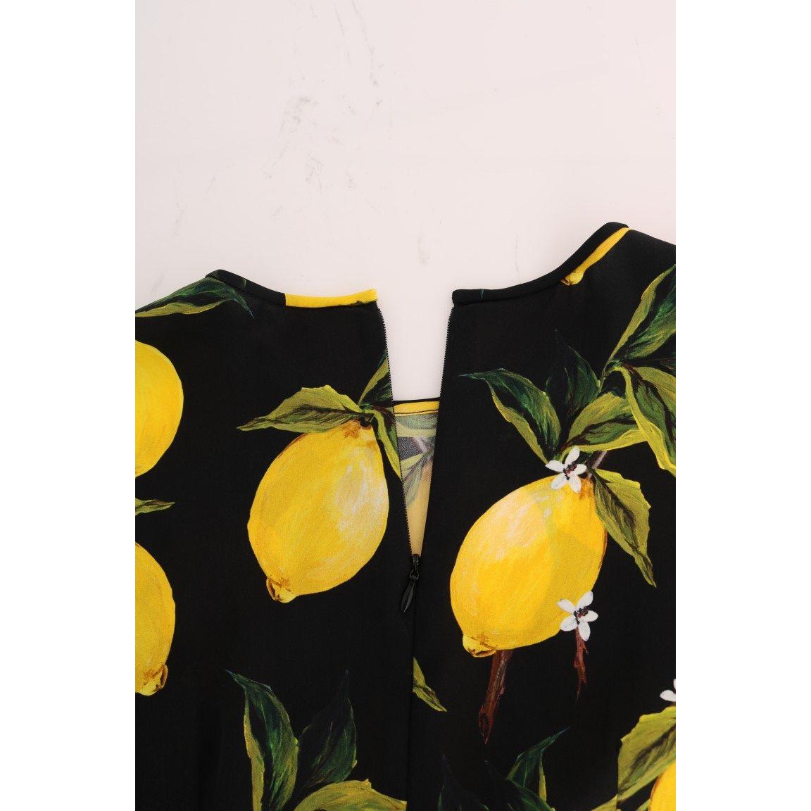 Dolce & Gabbana Multicolor Lemon Silk Stretch T-Shirt TSH1451-3