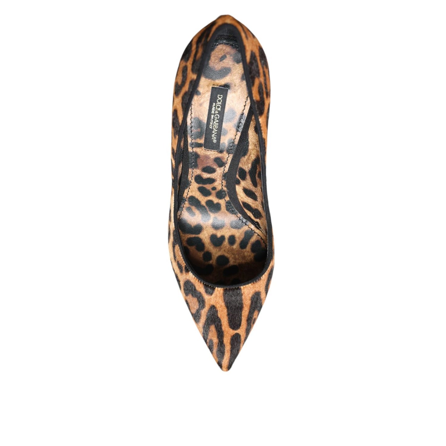 Dolce & Gabbana Brown Leopard Calf Hair Heels Pumps Shoes