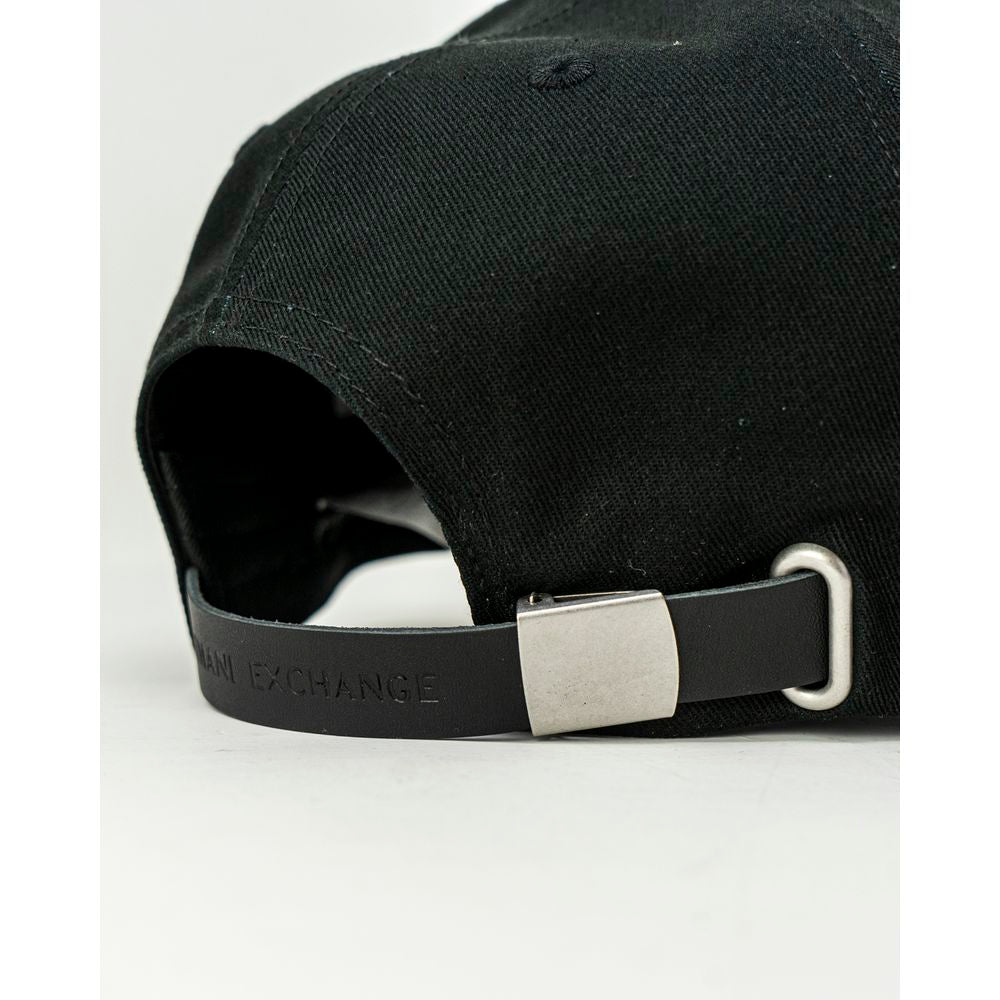 Armani Exchange Black Cotton Caps Baseball Hat AR-6517000009-UNI