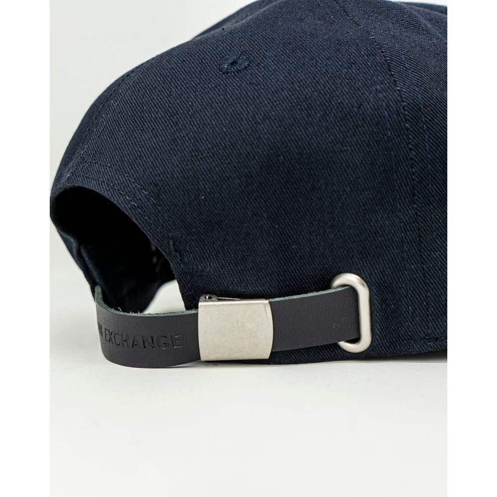 Armani Exchange Blue Cotton Cap (Baseball Hat)