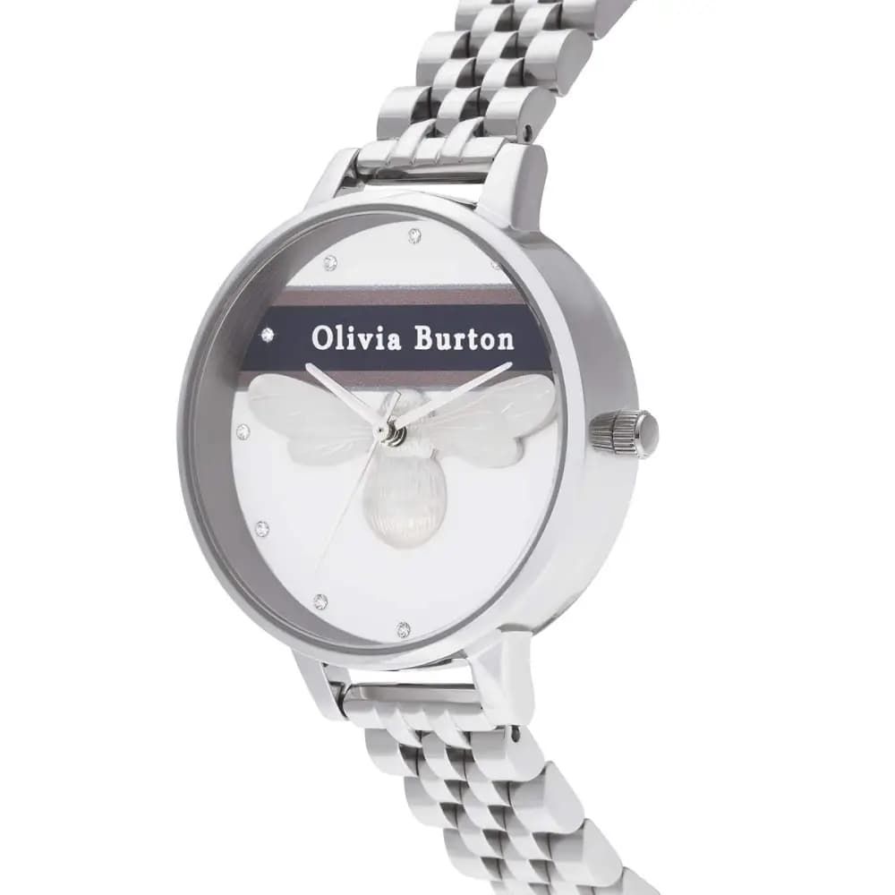 Olivia Burton Silver Stainless Steel Watch