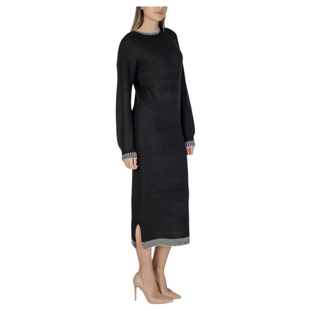 Vila Clothes Black Polyester Midi VI-15725900009-IT42|M