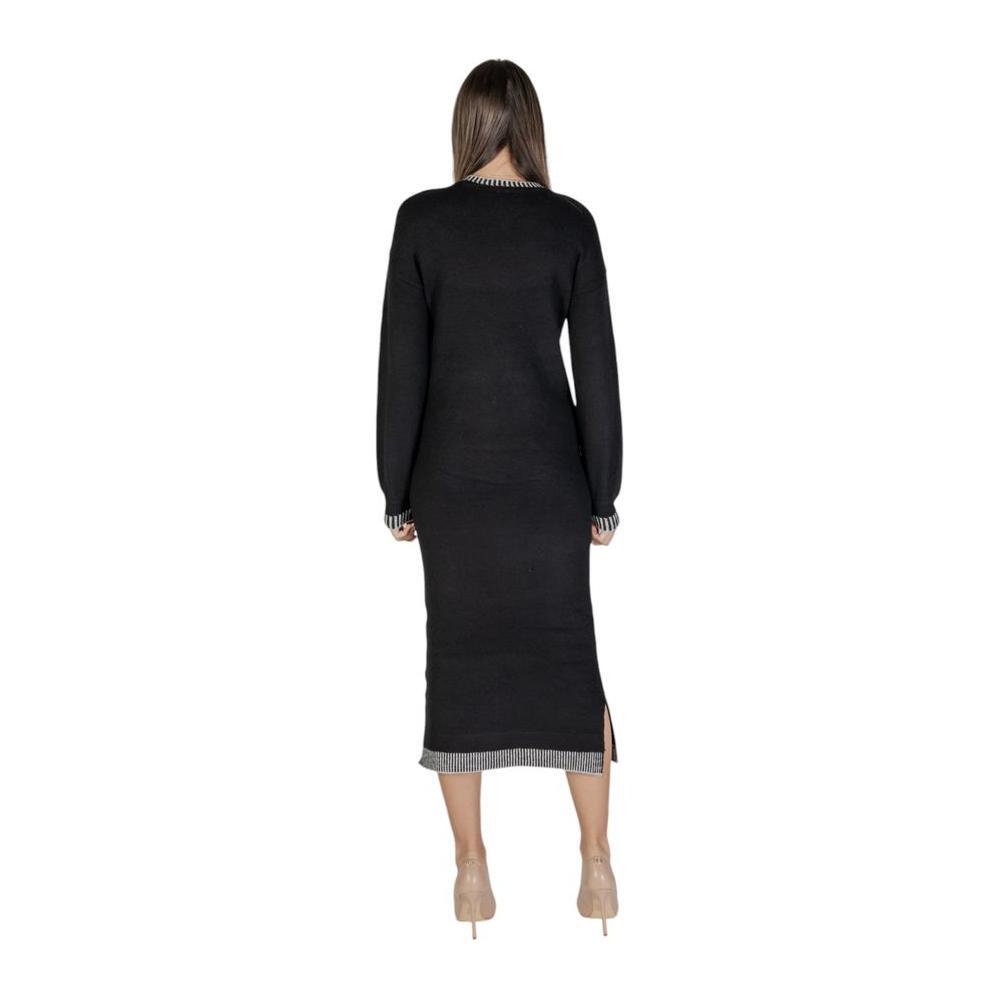 Vila Clothes Black Polyester Midi VI-15725900009-IT42|M
