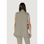 B.Young Green Polyester Waistcoat BY-14925102482-IT36|XXS