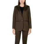 ICHI Green Polyester Blazer IC-15419600149-IT42|M