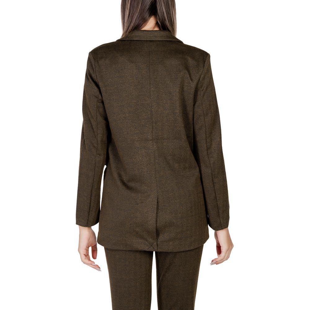 ICHI Green Polyester Blazer IC-15419600149-IT42|M