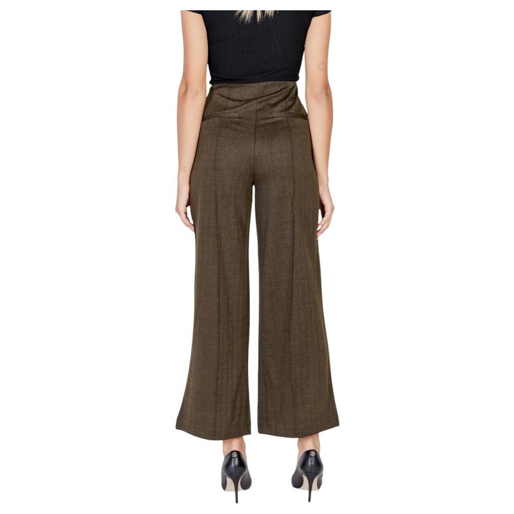 ICHI Green Polyester Pant IC-15419700149-IT42|M