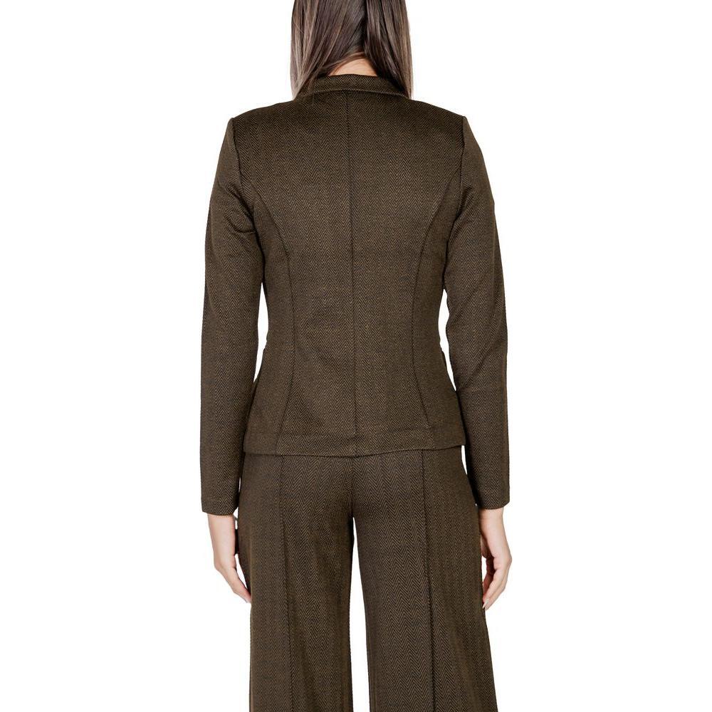 ICHI Green Polyester Blazer IC-15419800149-IT40|S