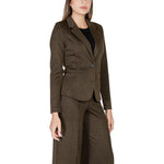 ICHI Green Polyester Blazer IC-15419800149-IT40|S