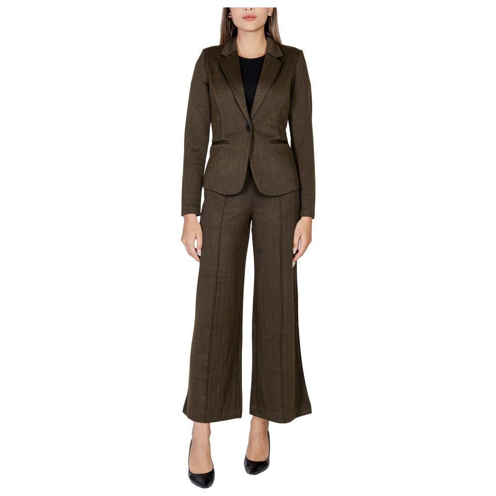 ICHI Green Polyester Blazer IC-15419800149-IT40|S