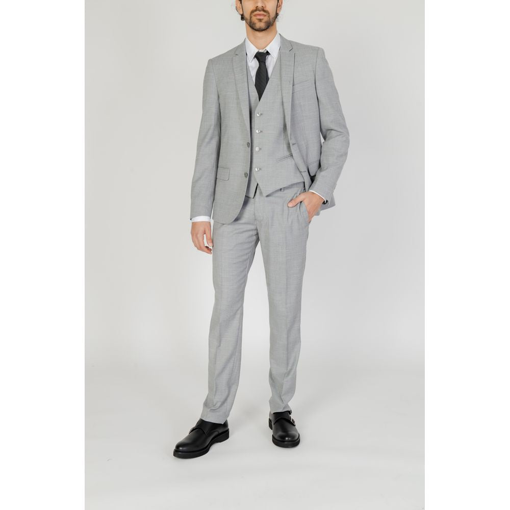 Men's spring/summer suit in gray by Antony Morato, featuring polyester blend pants with a stylish fit.